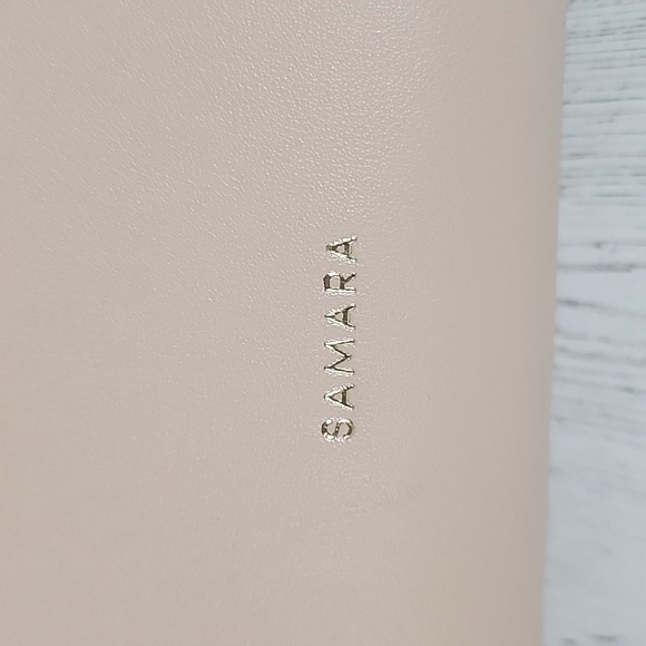 Samara tan faux leather small crossbody purse bag adjustable strap open design - Picture 5 of 10